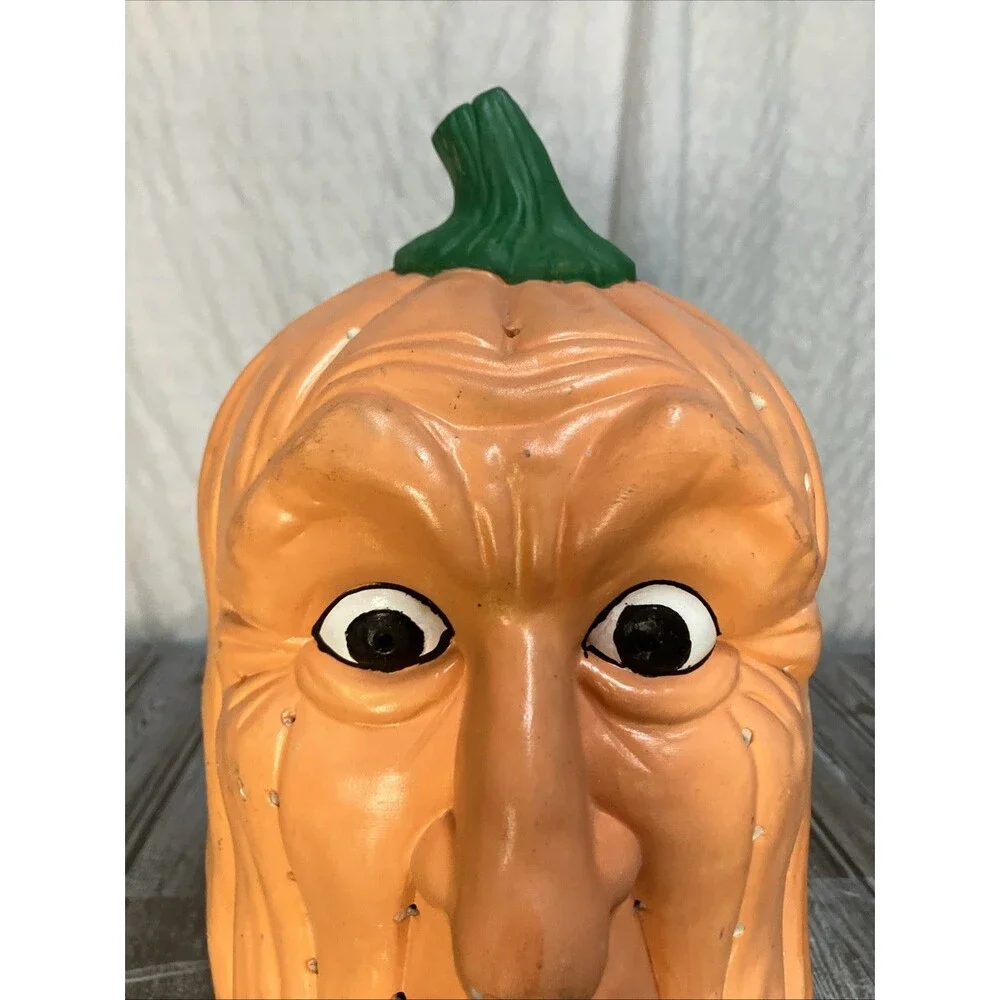 VTG 1980’s 12” Scioto Ceramic Halloween Pumpkin Jack O Lantern Candle Cover Mold